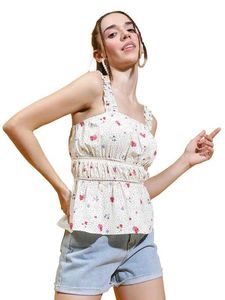 Floral Print Ruffled Top