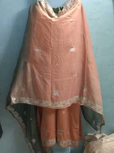 Elegant Orange Embroidered Salwar Kameez