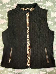 Black Quilted Vest For Women