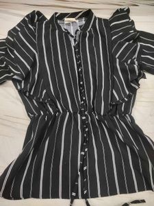 Striped Button-Down Top
