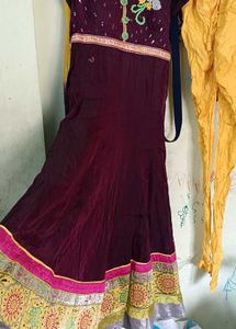 Anarkali Kurta With Pant Duppatta