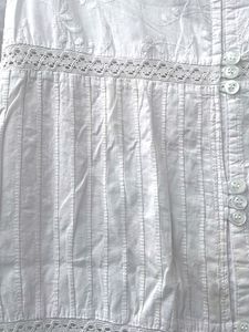 White Embroidered Shirt Dress