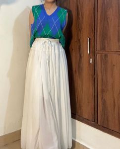 White Skirt Also Available In Black Colour