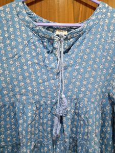 Blue Casual Top