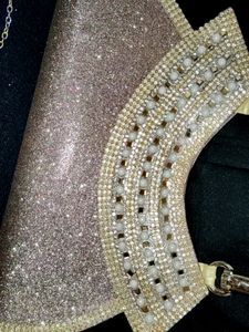 Golden Purse Purple reflection Shimmering With Cha