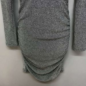 Sparkly Silver Mini Dress