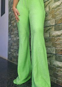 Green Flared Pants - 24