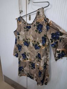 Floral Print Off Shoulder Top