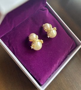 Pearl &amp; Crystal Stud Earrings