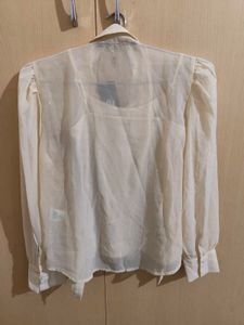 off white ruffles blouse/shirt