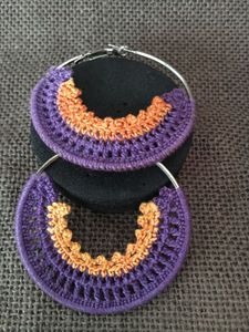 Crochet Hoop Earrings