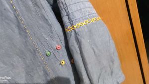 Gray Cotton Kurta