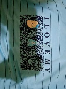 Blue Striped 'I Love My Dad' Tee