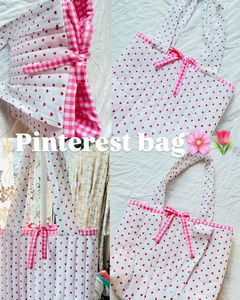 Heart Print Quilted Tote Bag🌸🎀