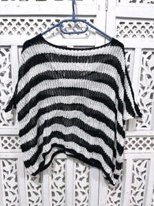 🎀Striped Oversized Knitted Top C