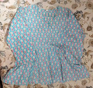 Pineapple Print Peplum Short Kurti