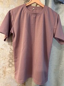 Brand New Mauve Textured Tee, Bust- 34/32