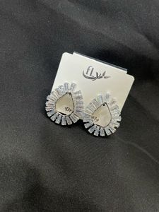 Sparkling Teardrop CZ Stud Earrings