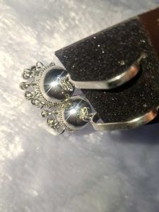 Silver Jhumka Earrings
