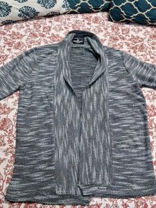 Grey and white Heathered Shrug