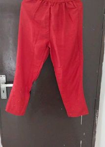 Red Embroidered Kurta