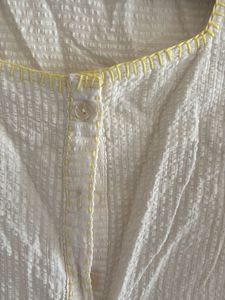 White Square Neck Tunic