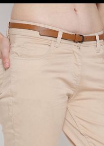 Beige Casual Pants
