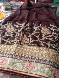 Elegant Red Saree (Marginal Issue)