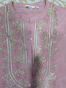 Pink Embroidered Suit Set