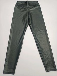 Black Leather Leggings Free Size fit 30 to 3