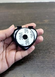 Heart With Inside Mirror Pop Up Socket Mobile Grip
