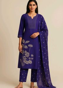 Beautiful partywear Purple Kurta Set