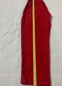 2Pc Set | Blood Red Kashmiri Suit Pant