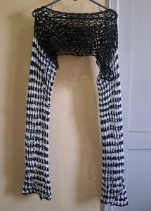 Black & White Knit Bolero (Handmade)
