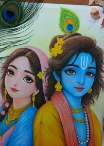 Radha Krishna Drawing