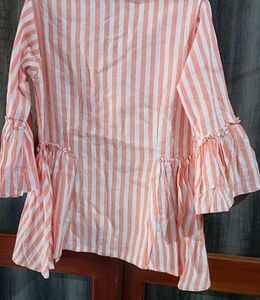 Striped Button-Down Top
