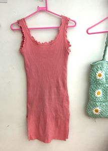 Baby Pink Bodycon Dress | Size S