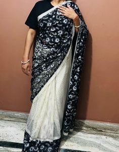 Designer Black Saree