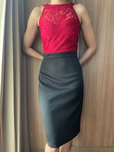 Red & Black Bodycon Dress