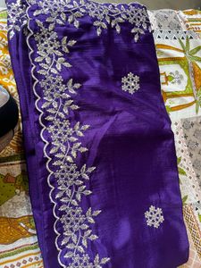 Cut work Saree