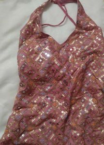 backless halter neck kurti