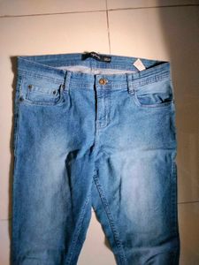 Splash Mid Rise Blue Skinny Jeans For Women