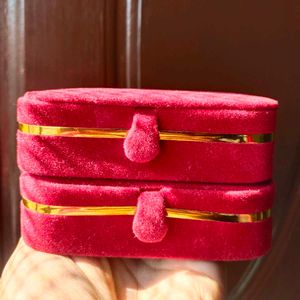 Red Velvet Ring & Earring Jwellery Organiser