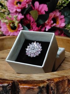 American diamond floral rings