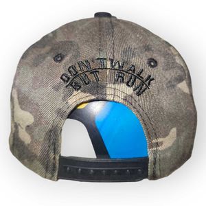 Camo &#34;Don&#39;t Walk But Run&#34; Snapback Cap