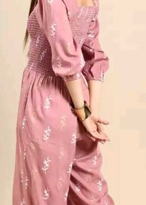 Anouk Women Mauve Floral Printed Jumpsuit