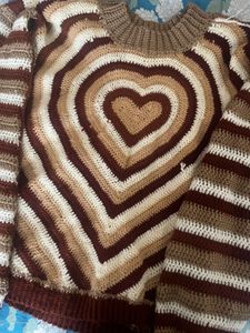 Crochet Heart Sweater