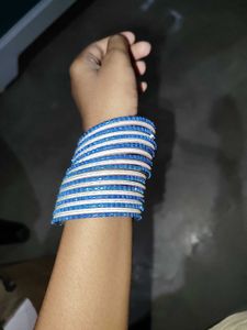 Blue &amp; Silver Bangles