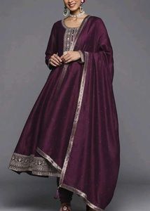 Libas Elegant Purple Anarkali Suit