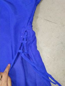 blue side tassels kurthi..
